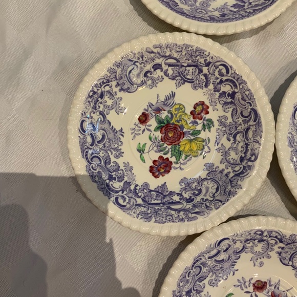 Vintage Spode purple china fruit/dessert bowl set - Picture 4 of 8